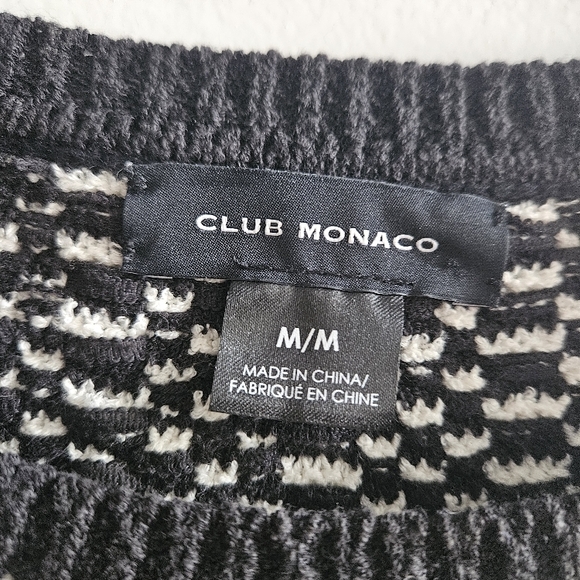 Club Monaco Black and White Sleeveless Sweater Top Size M - Picture 3 of 7